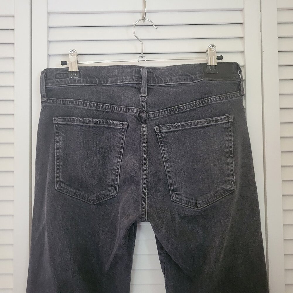 COH Emerson Relaxed Slim Boyfriend Crop Chewed Hem Jean in Dark Gray - Picture 5 of 12